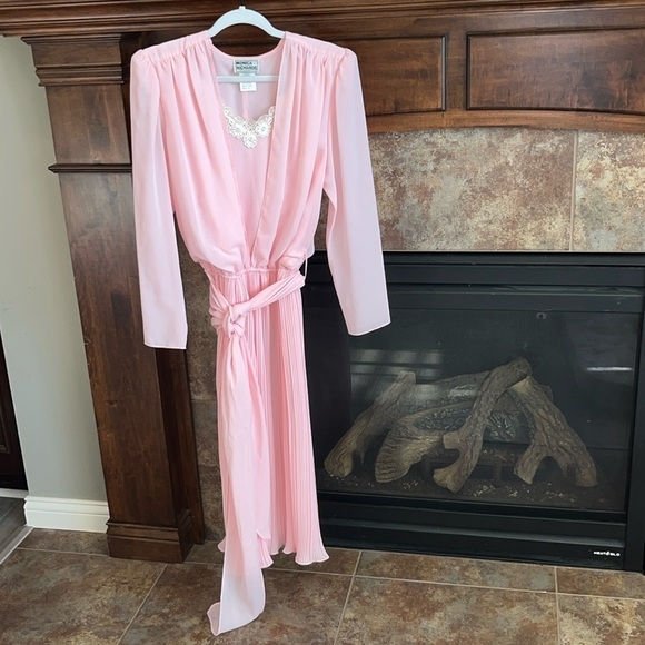 Vintage Dresses & Skirts - Light pink vintage dress balletcore feminine coquette fairy whimsical size 10